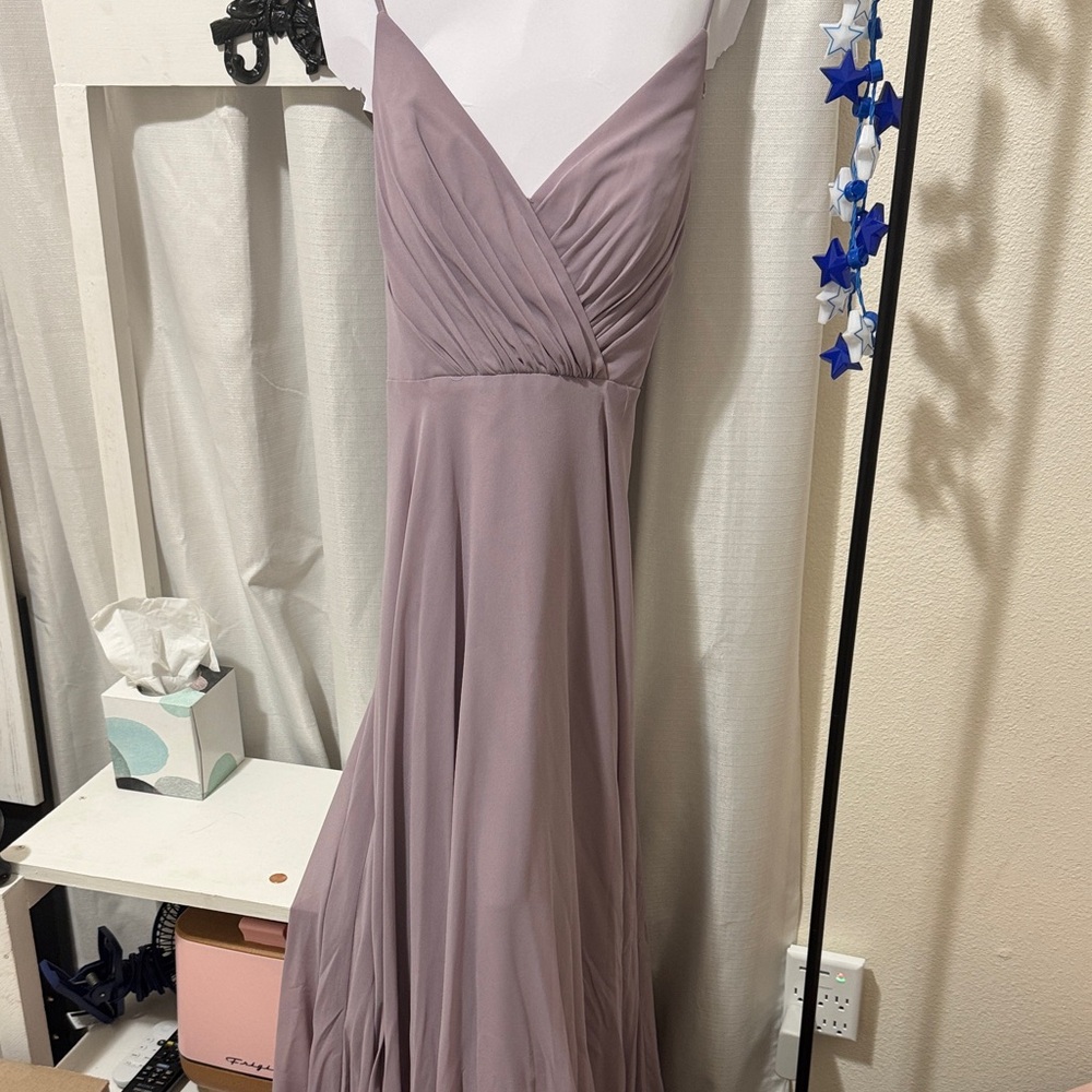 Elegant Mauve Evening Gown